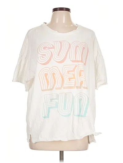 Pre-owned Aerie Short Sleeve T-shirt In White