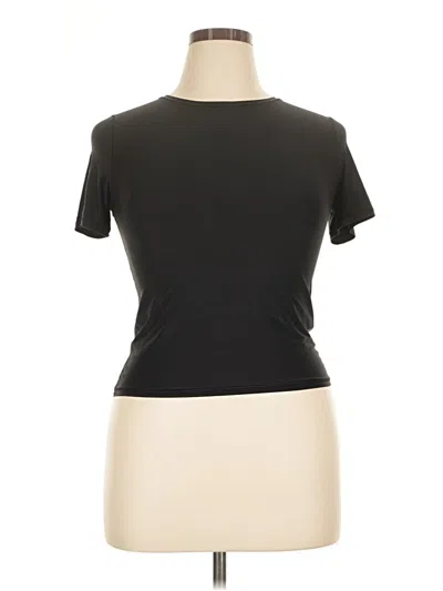 Pre-owned Aerie Short Sleeve Turtleneck In Black