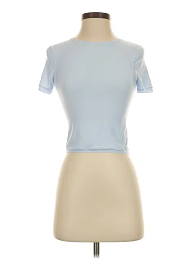 Pre-owned Aerie Short Sleeve Turtleneck In Blue