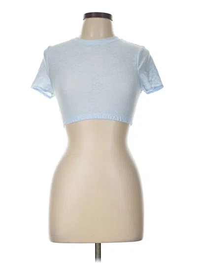 Pre-owned Aerie Short Sleeve Turtleneck In Blue