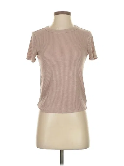 Pre-owned Aerie Short Sleeve Turtleneck In Brown