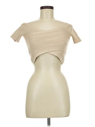 Pre-owned Aerie Short Sleeve Turtleneck In Brown