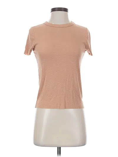 Pre-owned Aerie Short Sleeve Turtleneck In Tan