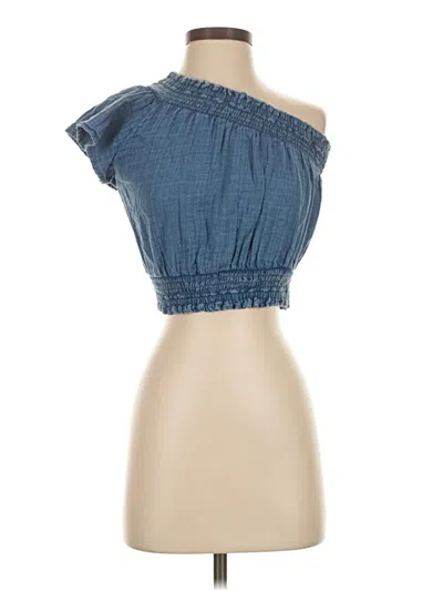 Pre-owned Aerie Sleeveless Blouse In Blue