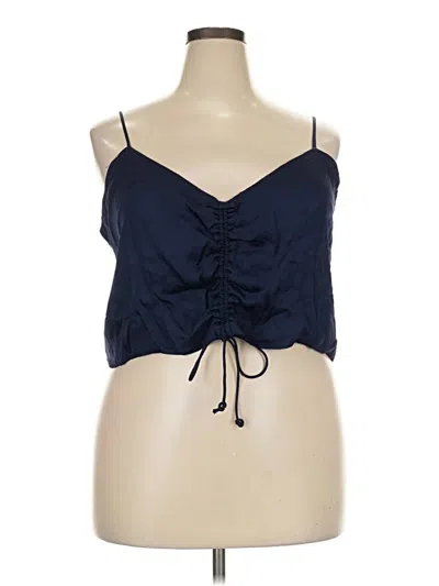 Pre-owned Aerie Sleeveless Blouse In Blue