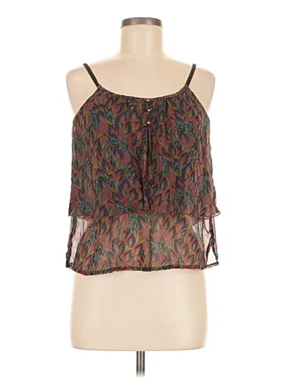 Pre-owned Aerie Sleeveless Blouse In Brown
