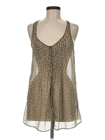 Pre-owned Aerie Sleeveless Blouse In Brown