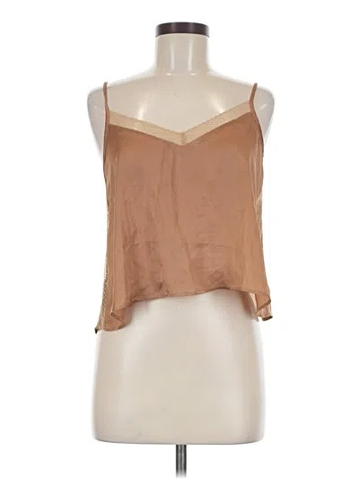 Pre-owned Aerie Sleeveless Blouse In Brown