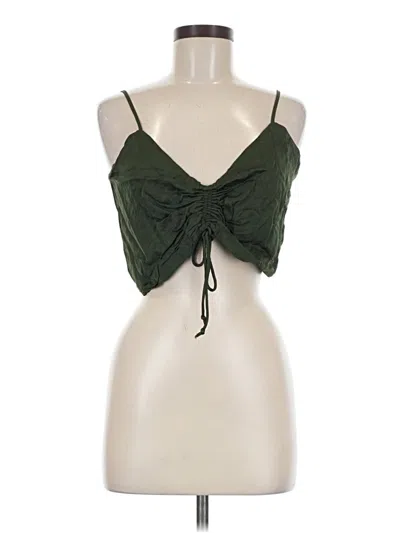 Pre-owned Aerie Sleeveless Blouse In Green