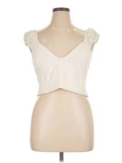Pre-owned Aerie Sleeveless Blouse In Ivory