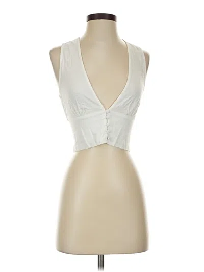 Pre-owned Aerie Sleeveless Blouse In Ivory