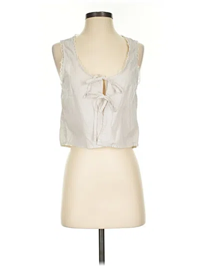 Pre-owned Aerie Sleeveless Blouse In Ivory