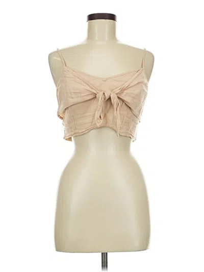 Pre-owned Aerie Sleeveless Blouse In Tan