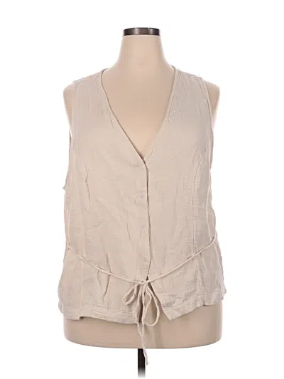 Pre-owned Aerie Sleeveless Blouse In Tan