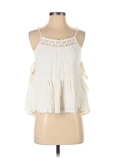 Pre-owned Aerie Sleeveless Blouse In White
