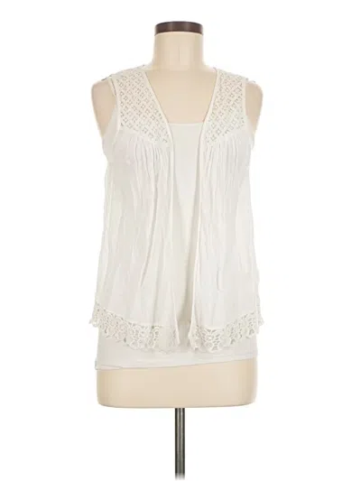 Pre-owned Aerie Sleeveless Blouse In White