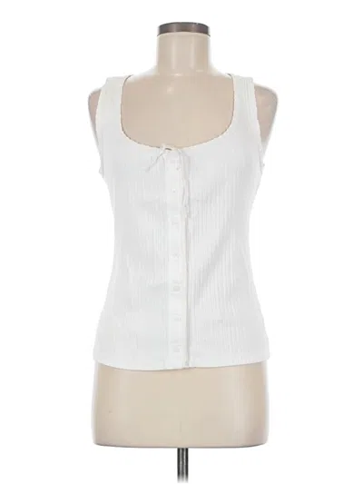 Pre-owned Aerie Sleeveless Blouse In White