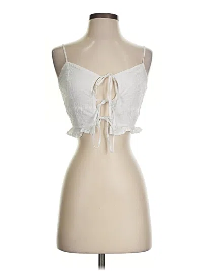 Pre-owned Aerie Sleeveless Blouse In White