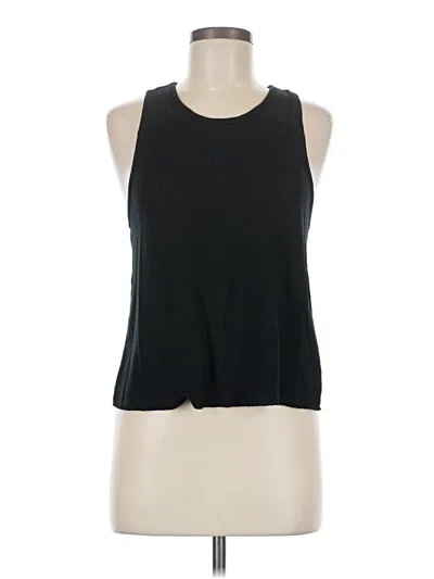 Pre-owned Aerie Sleeveless Top Black Halter Neckline Tops