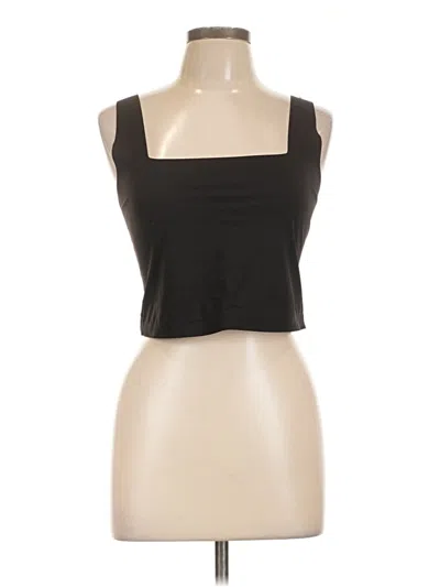 Aerie Sleeveless Top Black Halter Neckline Tops