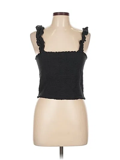 Pre-owned Aerie Sleeveless Top Black Strapless Neckline Tops