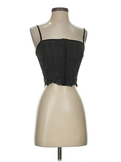 Pre-owned Aerie Sleeveless Top Black Strapless Neckline Tops