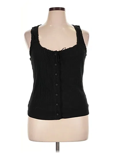 Pre-owned Aerie Sleeveless Top Black Sweetheart Neckline Tops