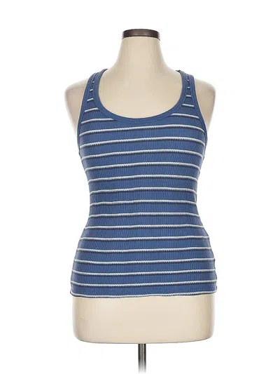Pre-owned Aerie Sleeveless Top Blue Halter Neckline Tops