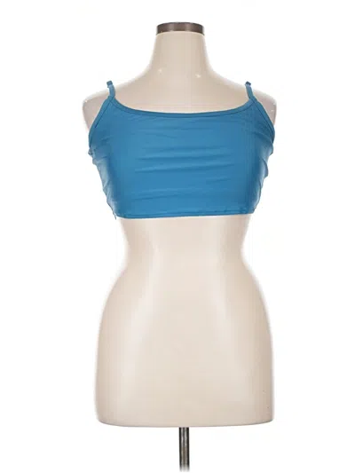 Pre-owned Aerie Sleeveless Top Blue Strapless Neckline Tops