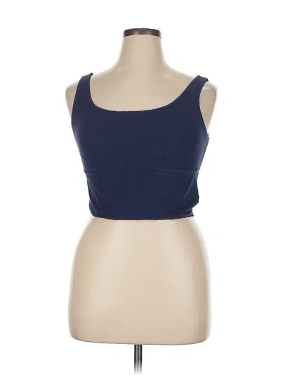 Pre-owned Aerie Sleeveless Top Blue Sweetheart Neckline Tops