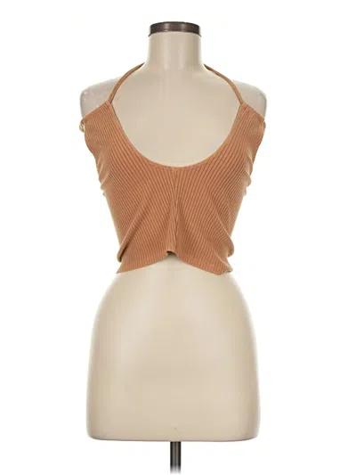 Aerie Sleeveless Top Brown Halter Neckline Tops