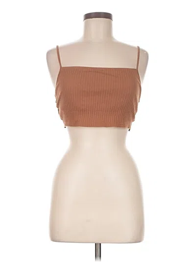 Pre-owned Aerie Sleeveless Top Brown Strapless Neckline Tops