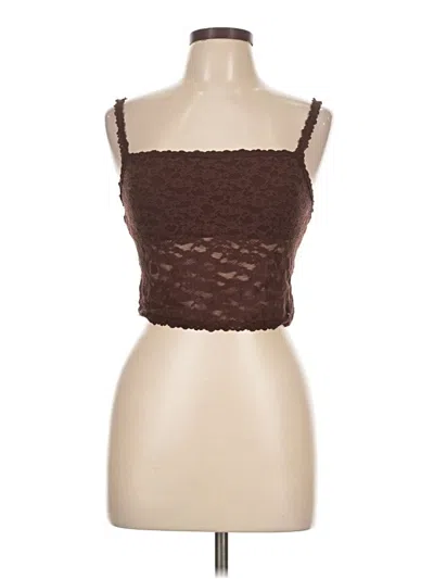 Pre-owned Aerie Sleeveless Top Brown Sweetheart Neckline Tops
