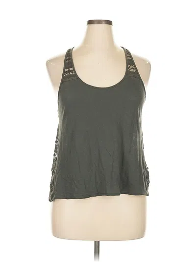 Pre-owned Aerie Sleeveless Top Gray Halter Neckline Tops