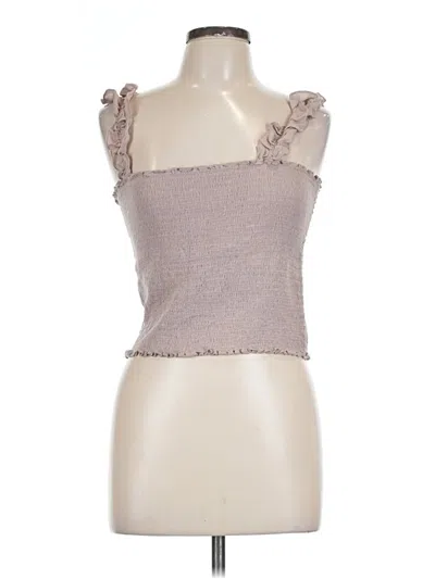 Pre-owned Aerie Sleeveless Top Gray Strapless Neckline Tops