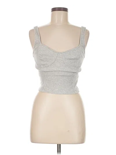 Pre-owned Aerie Sleeveless Top Gray Sweetheart Neckline Tops
