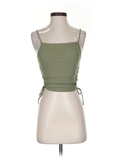 Pre-owned Aerie Sleeveless Top Green Strapless Neckline Tops