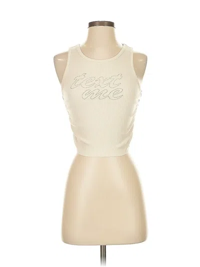 Pre-owned Aerie Sleeveless Top Ivory Halter Neckline Tops In White