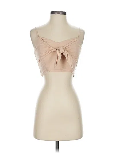 Pre-owned Aerie Sleeveless Top Tan Sweetheart Neckline Tops In Brown