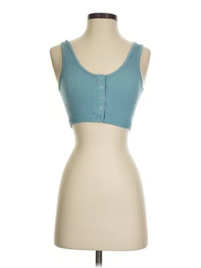 Pre-owned Aerie Sleeveless Top Teal Sweetheart Neckline Tops