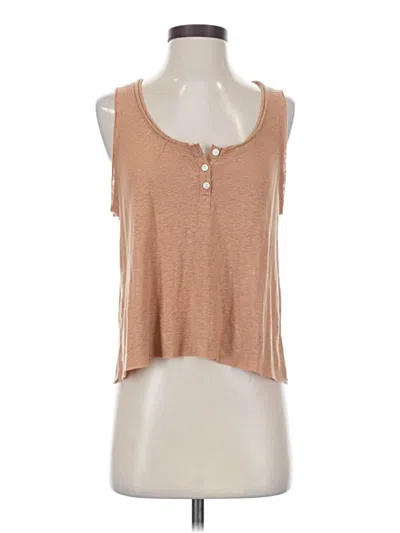 Pre-owned Aerie Sleeveless T-shirt In Brown