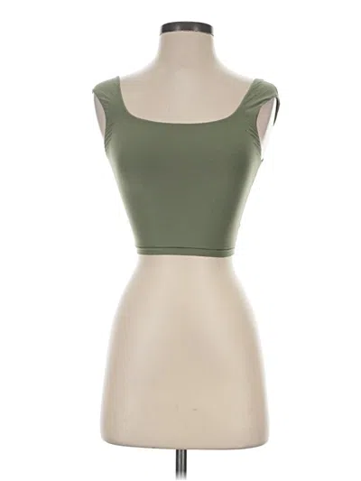 Pre-owned Aerie Sleeveless T-shirt In Green