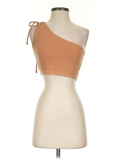Pre-owned Aerie Sleeveless T-shirt In Tan