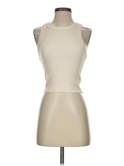 Pre-owned Aerie Sleeveless T-shirt In White