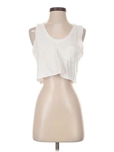 Pre-owned Aerie Sleeveless T-shirt In White