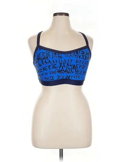 Pre-owned Aerie Sports Bra In Blue