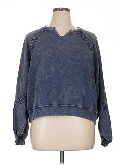Pre-owned Aerie Sweatshirt In Blue