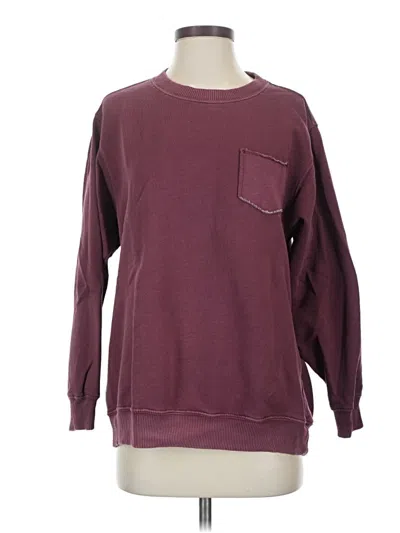 Pre-owned Aerie Sweatshirt In Burgundy