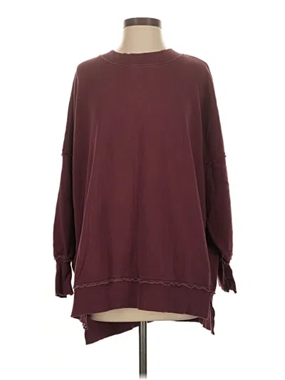 Pre-owned Aerie Sweatshirt In Burgundy