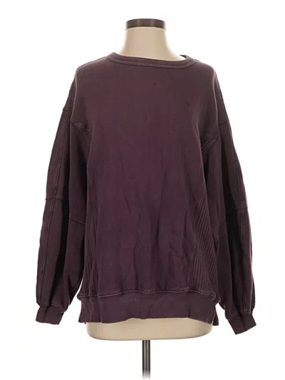Pre-owned Aerie Sweatshirt In Burgundy